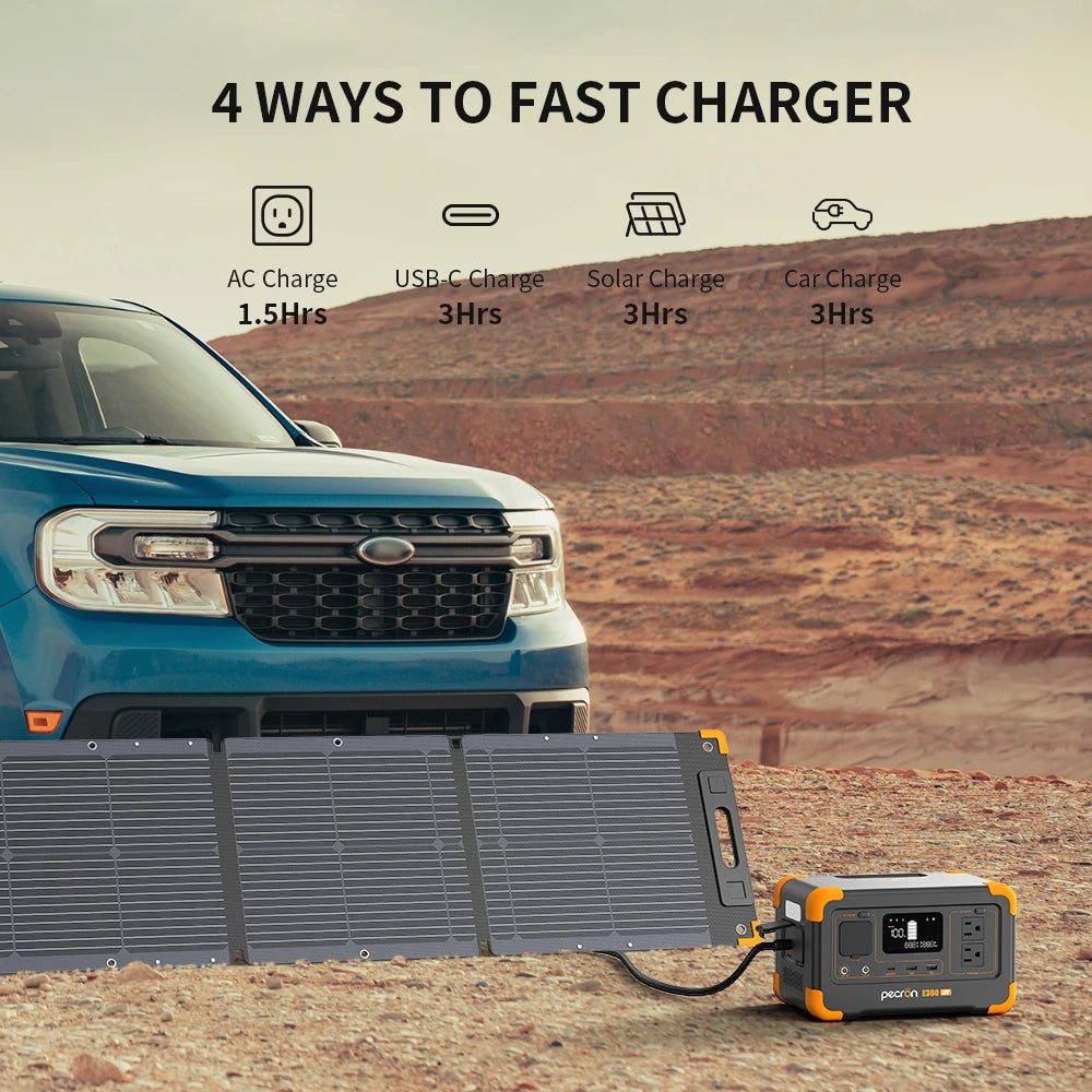 Portable Power Station 600W Battery Solar Generator Power Fast Charging Home RV Camping