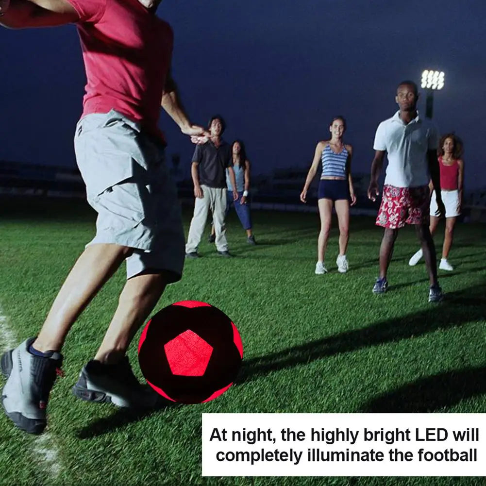 LED Football Night Training Glowing Soccer Ball Light Up