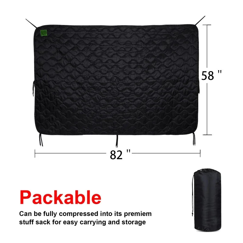 Tactical Army Poncho Liner Camouflage Woobie Blanket 58x82