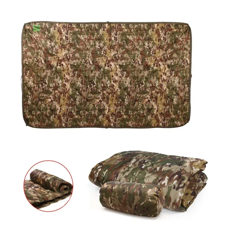 Tactical Army Poncho Liner Camouflage Woobie Blanket 58x82