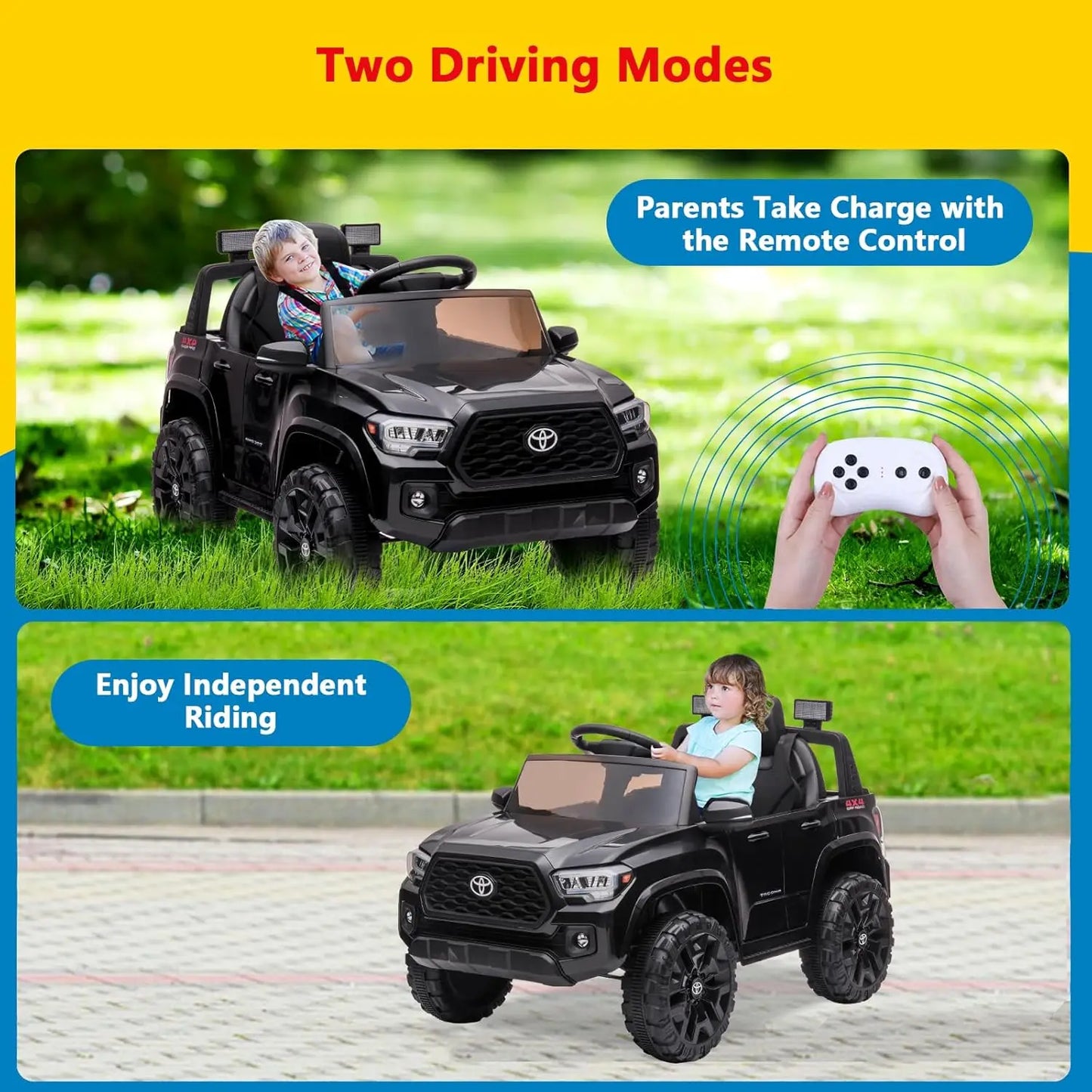 12V Kids Ride On Truck With Remote Control 3 Speeds