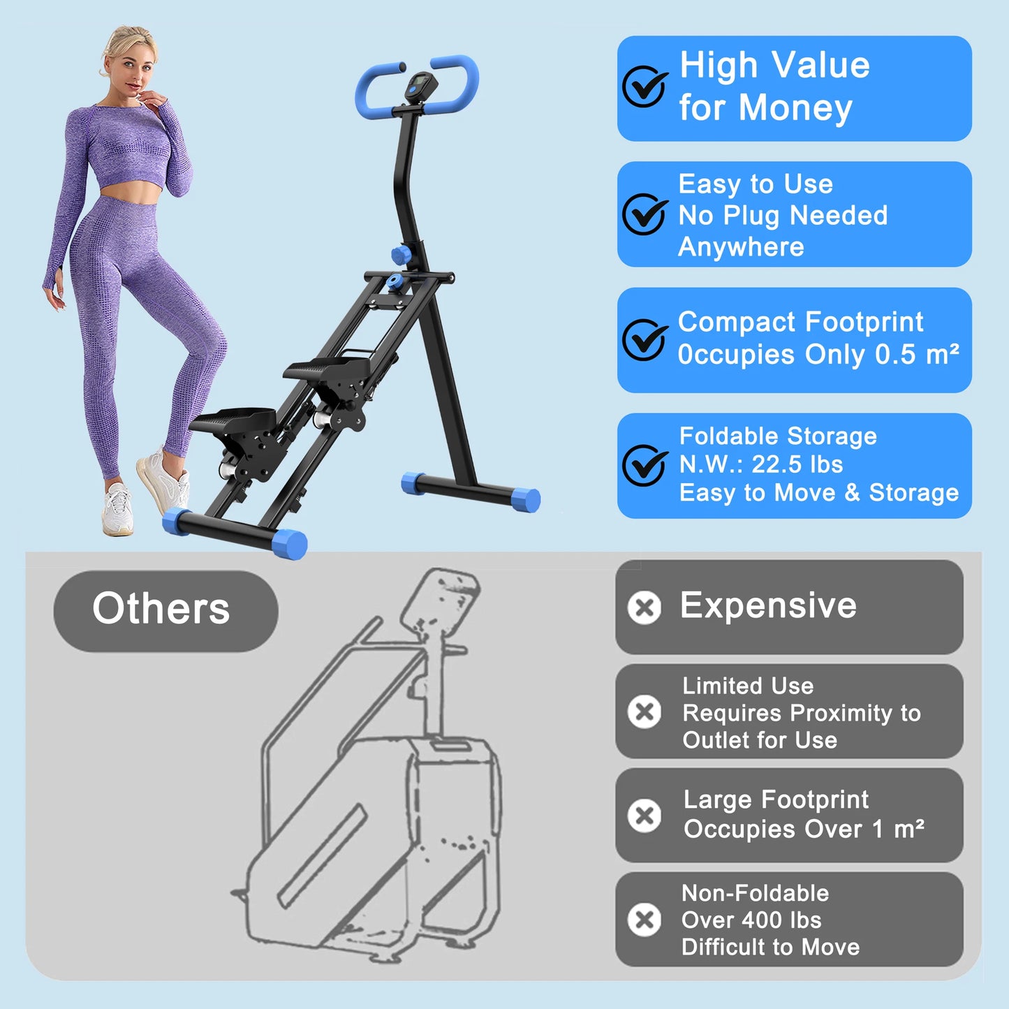 Universal Sports And Outdoors Stair Stepper Climber Handle