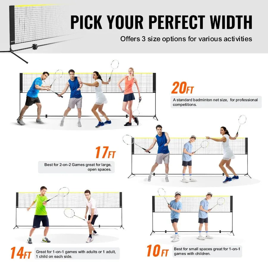 Foldable Portable Badminton Net Set For Volleyball Tennis