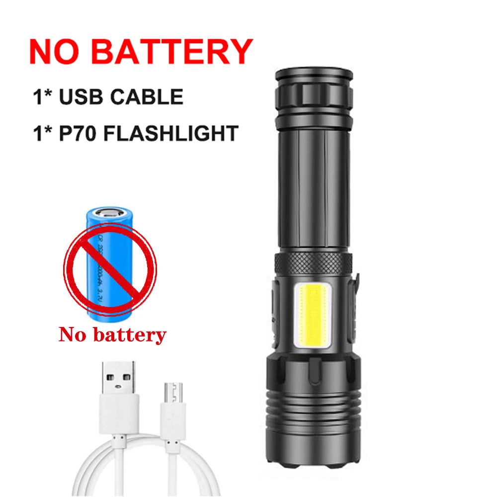 Rechargeable Super Bright Flashlight 7Modes High Lumens Tactical