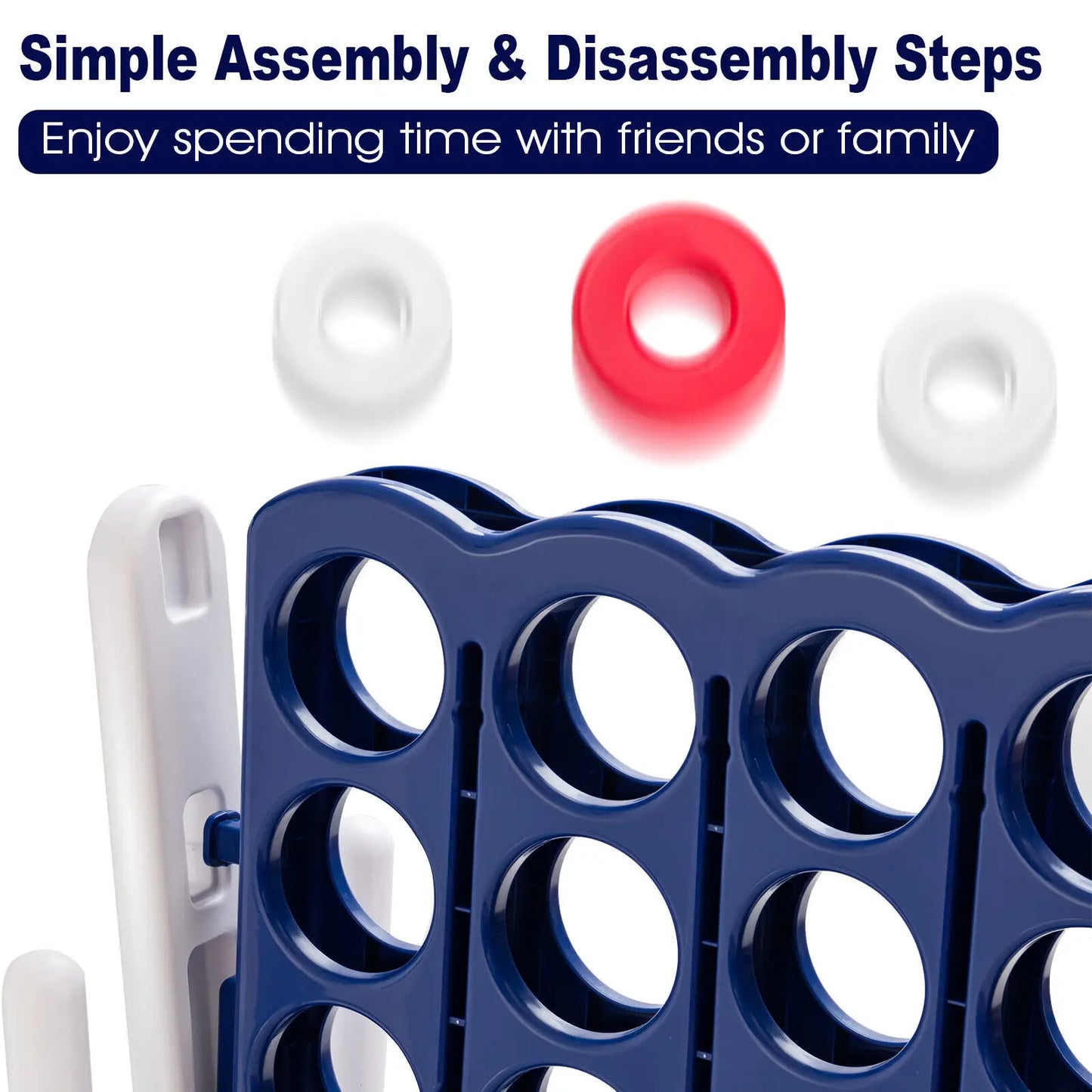 Costway Giant 4-In-A-Row 4-to-Score Game W/Bag Indoor Outdoor Party Family Connect Game