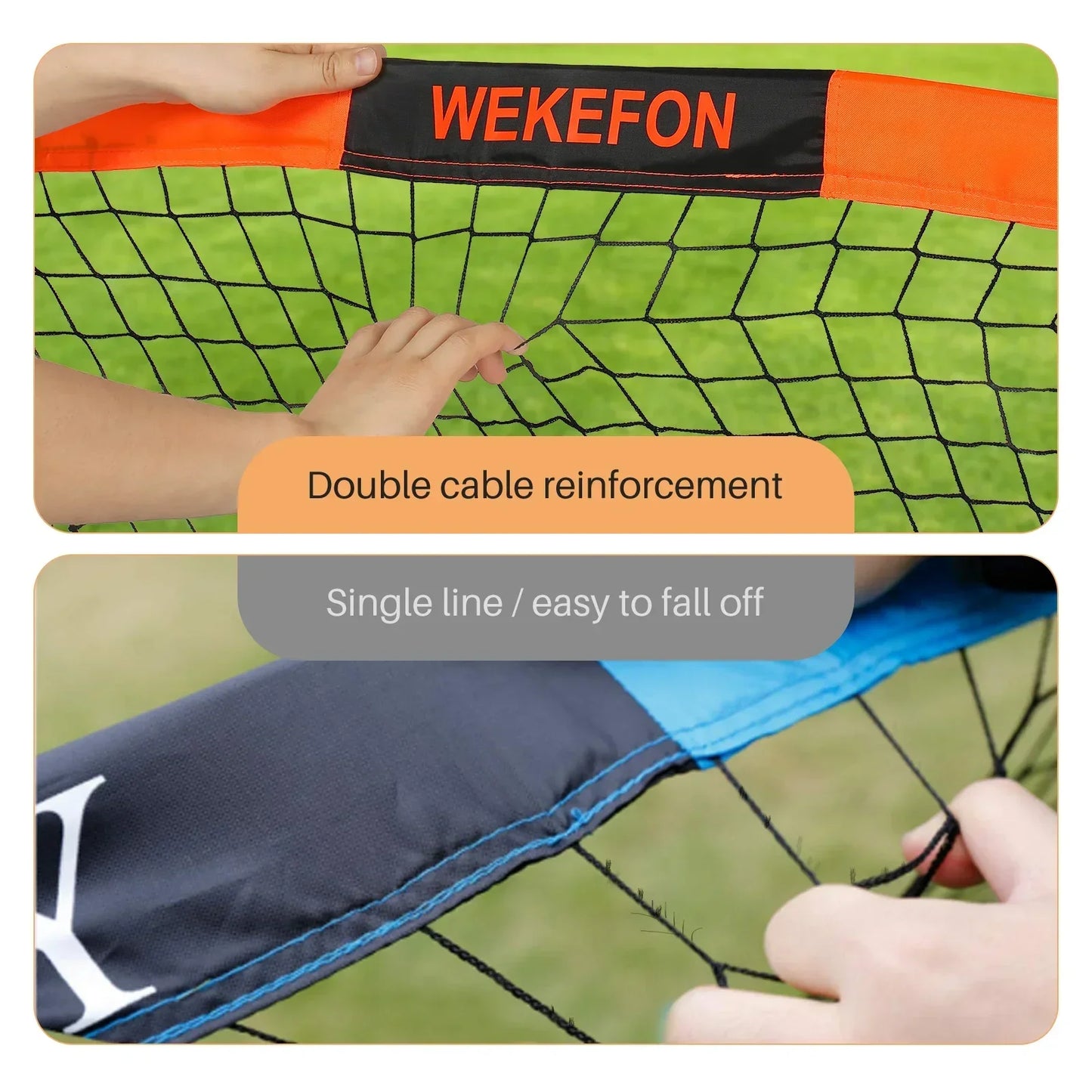 Soccer Goals Set of 2 - Size 3.6'x2.7' Portable Foldable Net