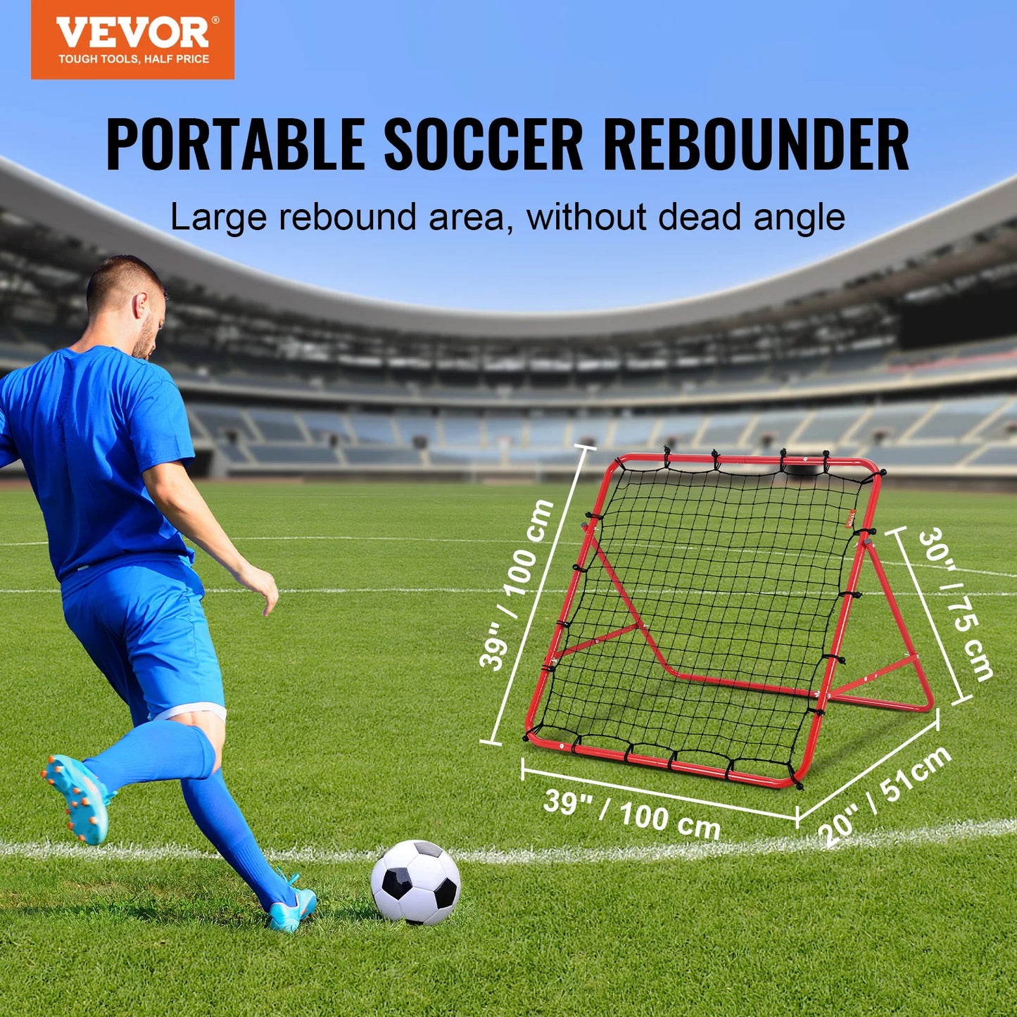 VEVOR Soccer Rebounder Rebound Net Portable Football Training