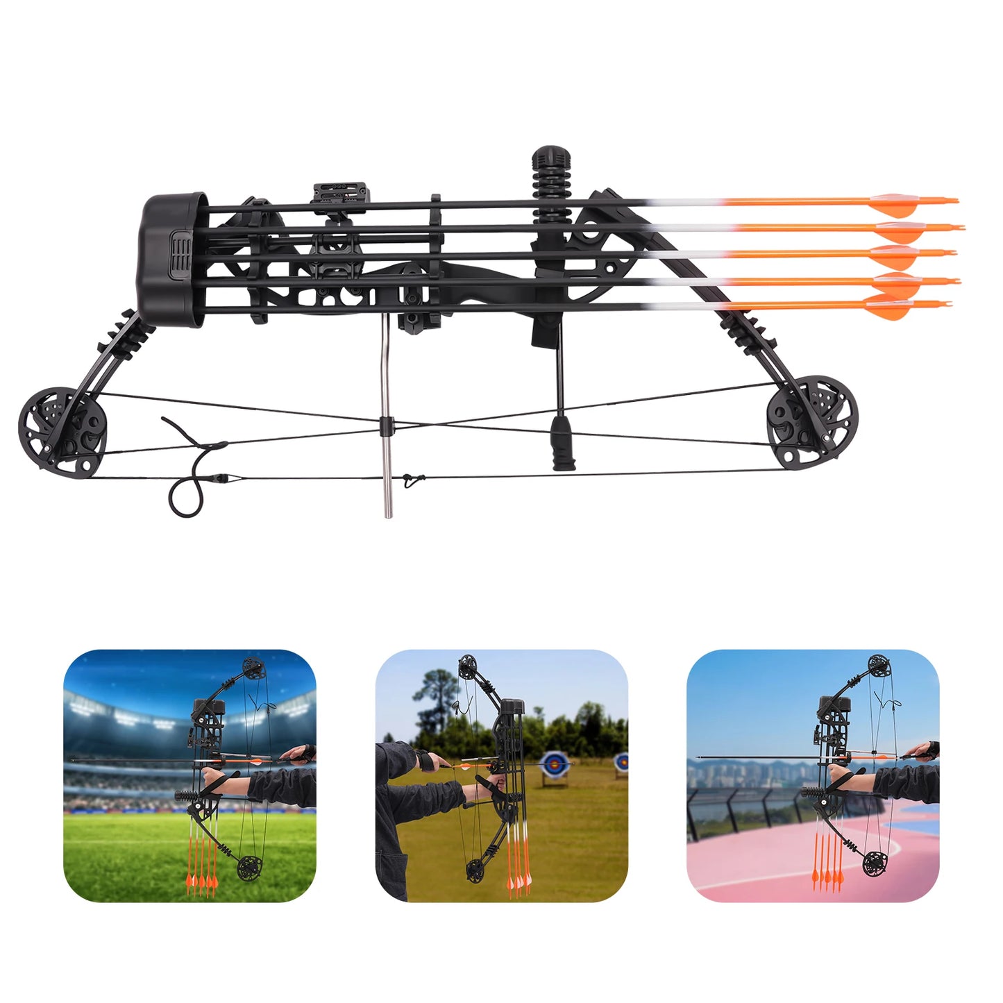 Compound Bow Archery Kit With Arrow Rest And Stabilizer