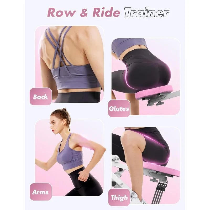 YTYIN Pink Squat Machine Core Exercise Equipment