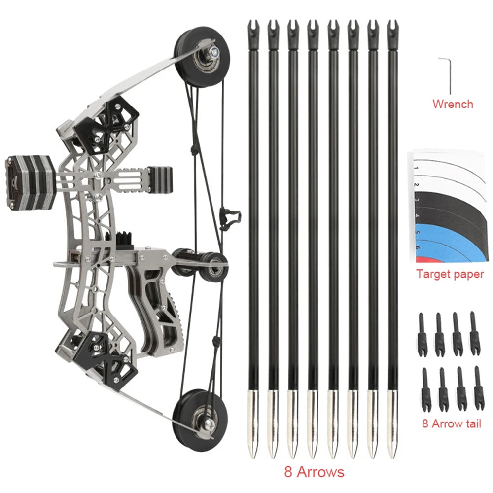 Mini Bow and Arrow Small Compound Bow Target Shooting Beginner's Entry Bow and Arrow
