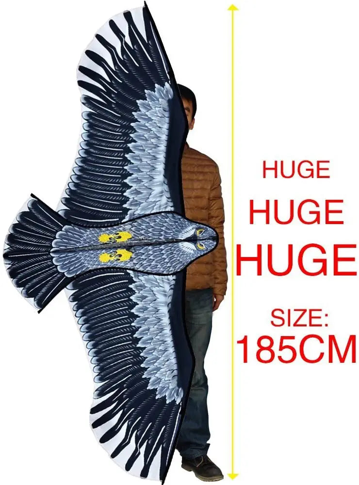 New Outdoor Fun Sports Huge 185cm Eagle Kite With Handle Line Novelty Toy Kites For Adult /Kids Large Good Flying
