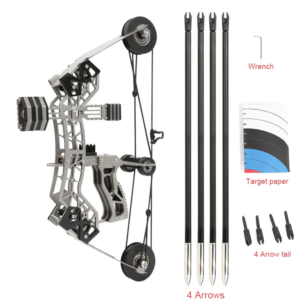 Mini Bow and Arrow Small Compound Bow Target Shooting Beginner's Entry Bow and Arrow