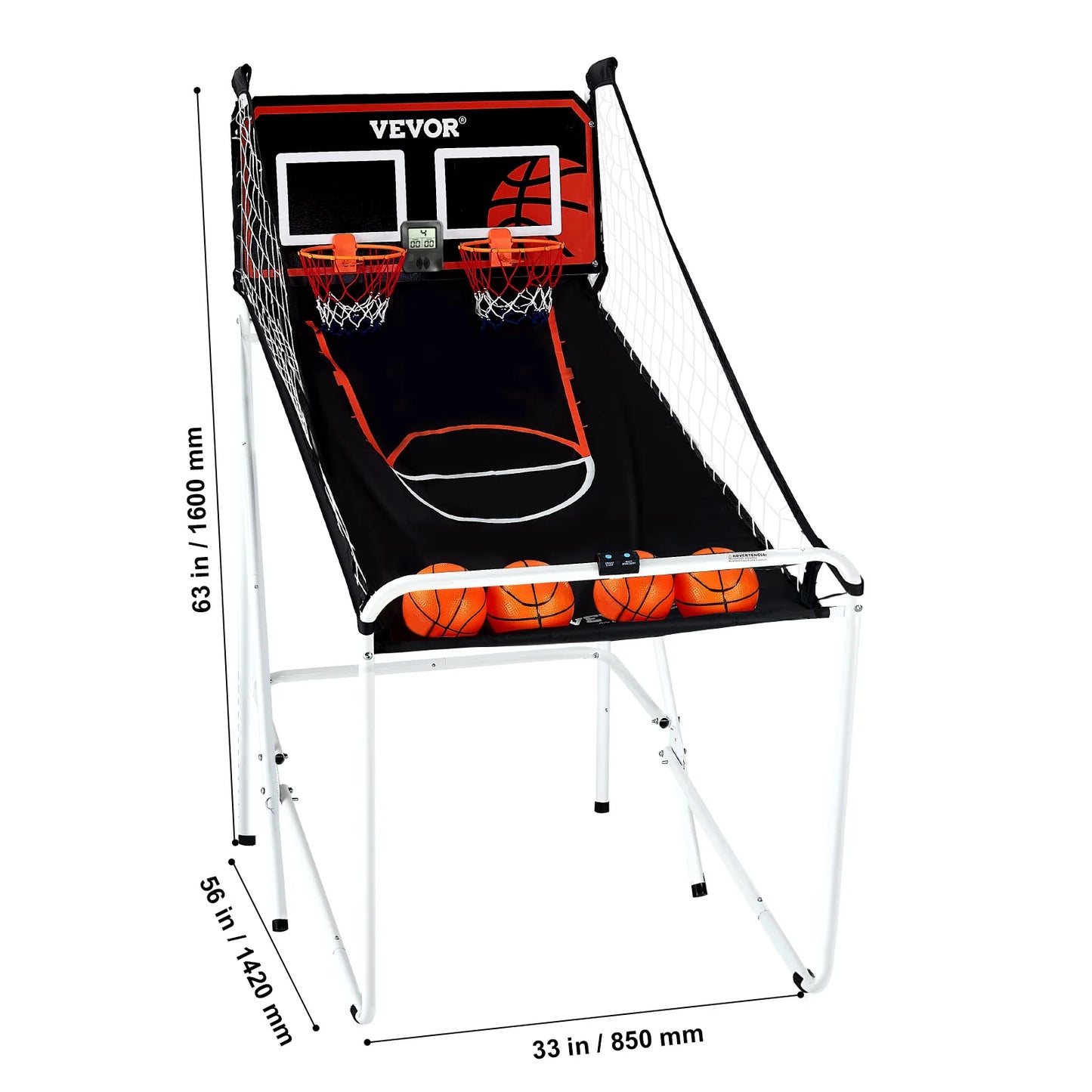 VEVOR Foldable Basketball Arcade Game 2 Player Indoor Fun