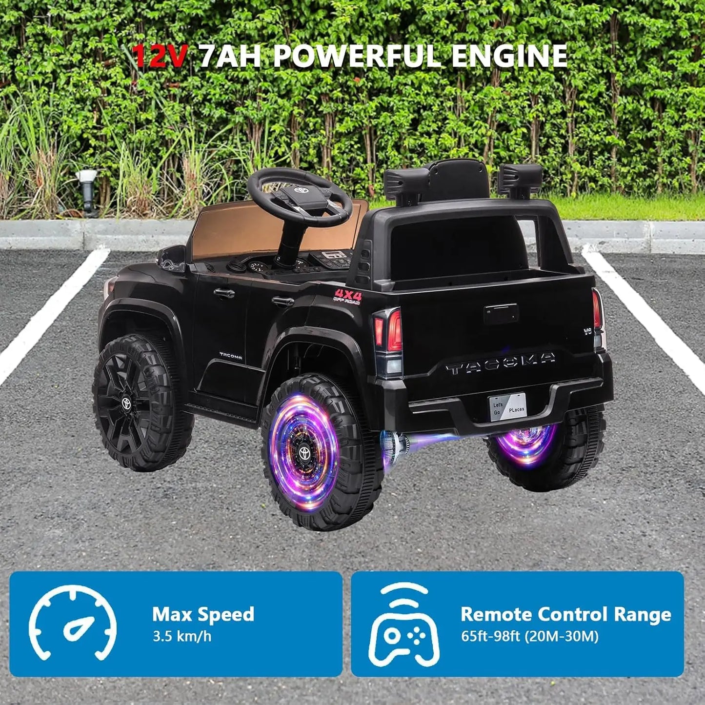 12V Kids Ride On Truck With Remote Control 3 Speeds