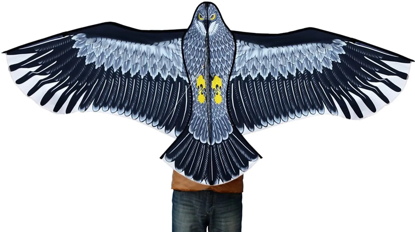 New Outdoor Fun Sports Huge 185cm Eagle Kite With Handle Line Novelty Toy Kites For Adult /Kids Large Good Flying