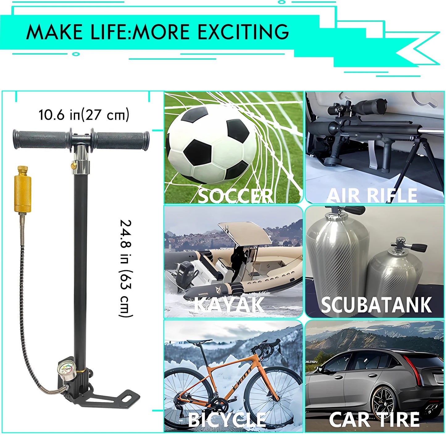 Nuoge 4 Stage PCP Hand Pump High Pressure For HPA Tanks