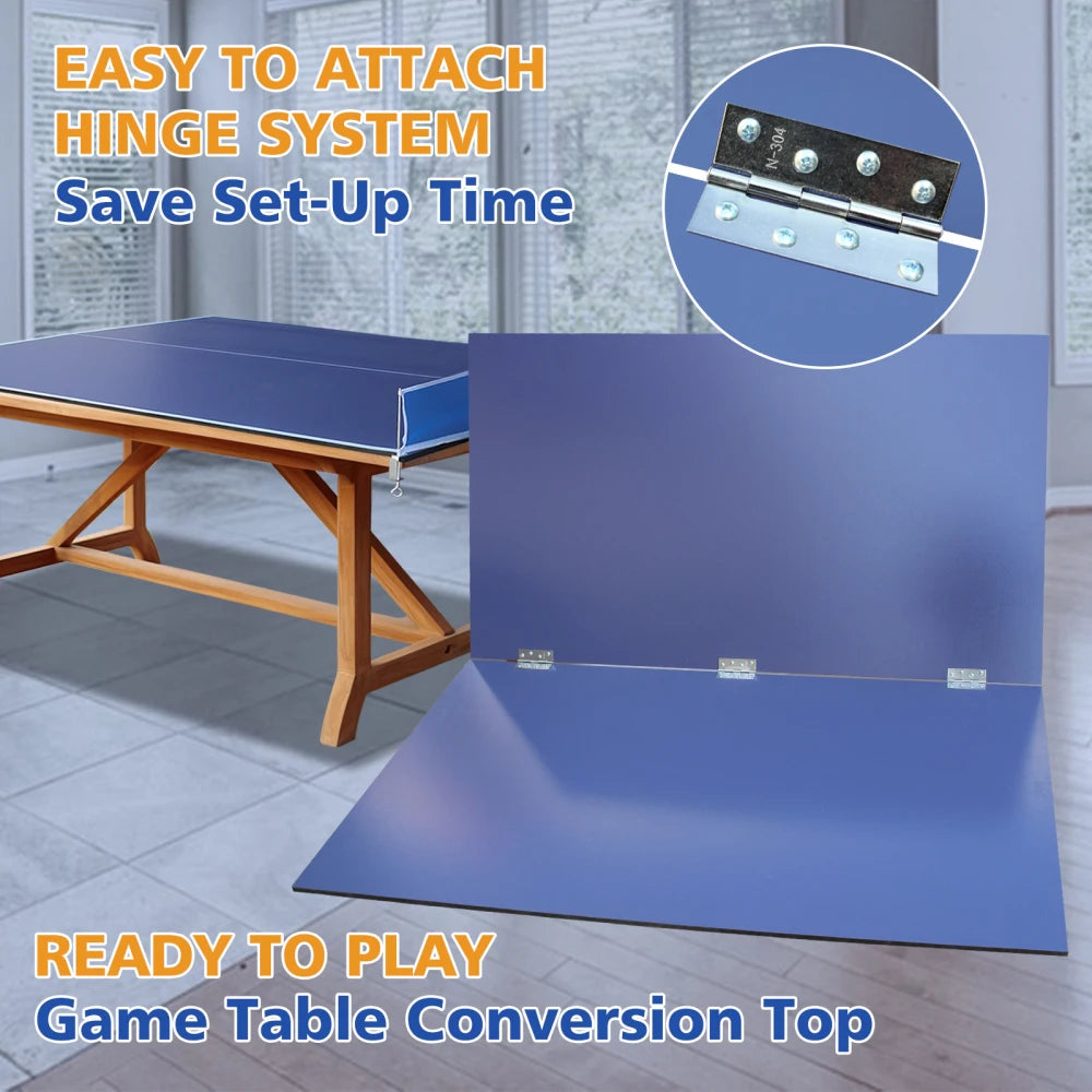 Foldable Portable Ping Pong Conversion Top For Indoor Games