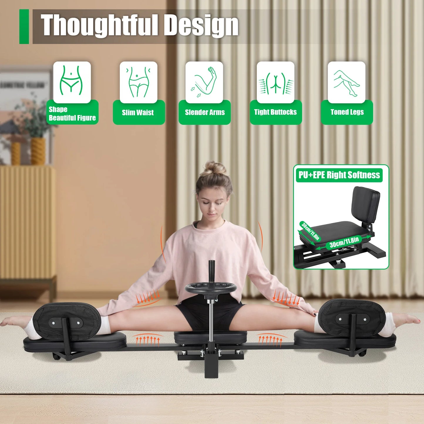 Leg Stretcher Fitness Training Equipment Flexibility Stretching Machine 3 Bar 100KG