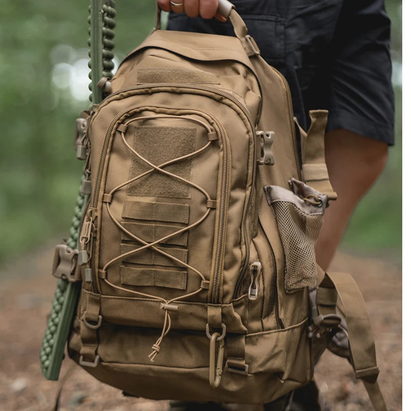 65L Outdoor Tactical Backpack for Men Unisex Hiking Bag Large Capacity Military Army Travel Camping Rucksack