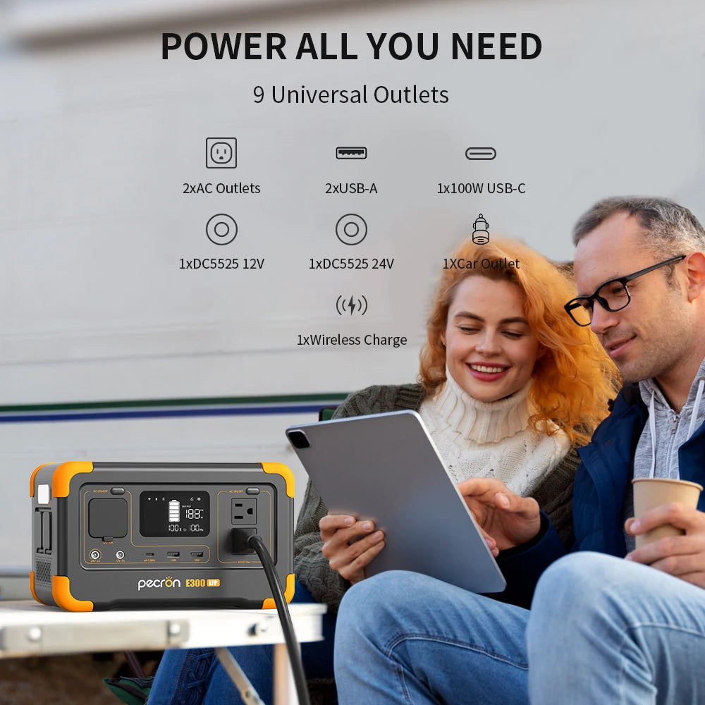 Portable Power Station 600W Battery Solar Generator Power Fast Charging Home RV Camping