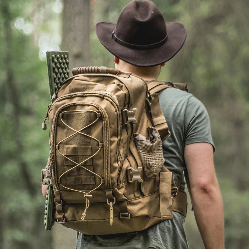 65L Outdoor Tactical Backpack for Men Unisex Hiking Bag Large Capacity Military Army Travel Camping Rucksack