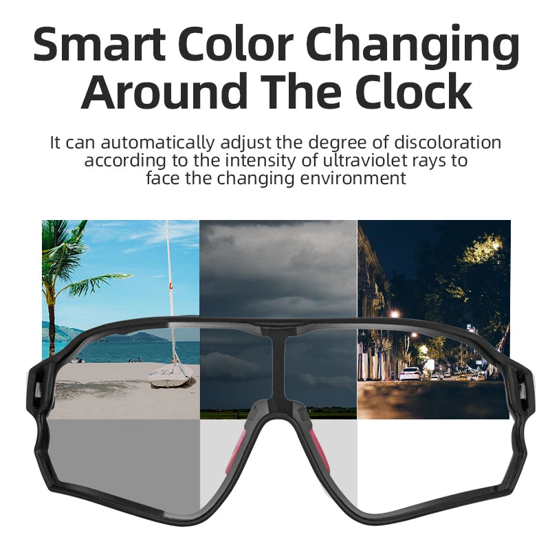 Photochromic Cycling Glasses UV400 Lightweight Flexible