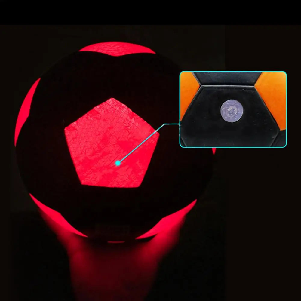 LED Football Night Training Glowing Soccer Ball Light Up