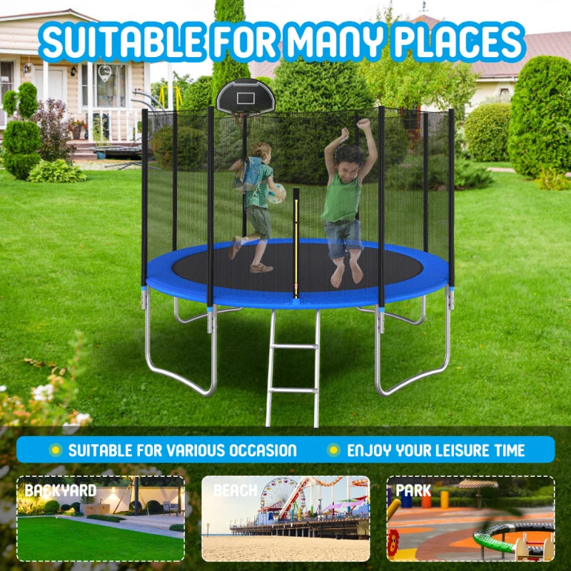 120cm Kids Trampoline Safety Net With Basketball Hoop