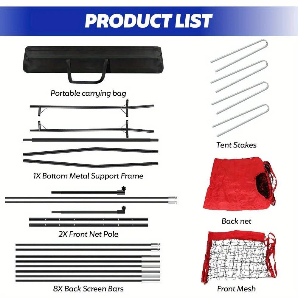 8 X 11 FT Volleyball Practice Net Adjustable Height With Carrying Bag
