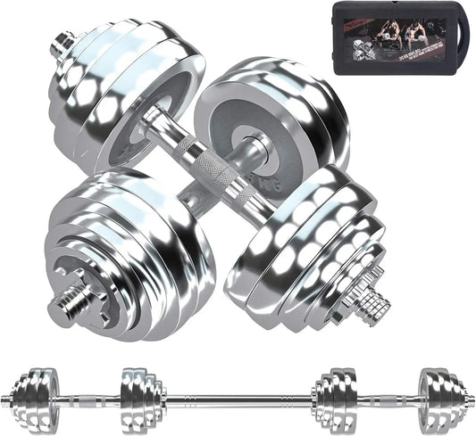 Adjustable Dumbbell Set With Metal Connecting Bar Strength