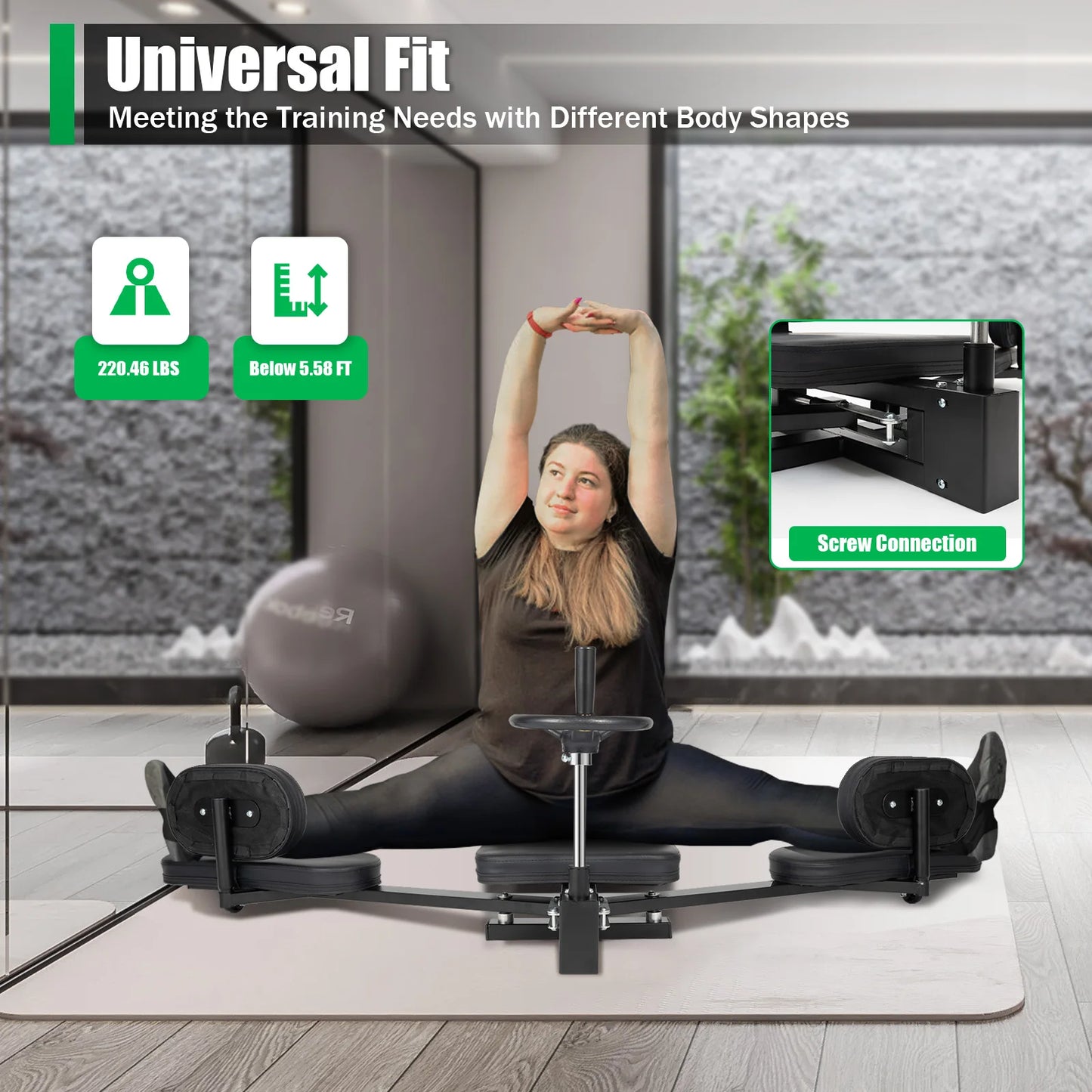 Leg Stretcher Fitness Training Equipment  Flexibility Stretching Machine 3 Bar 100KG