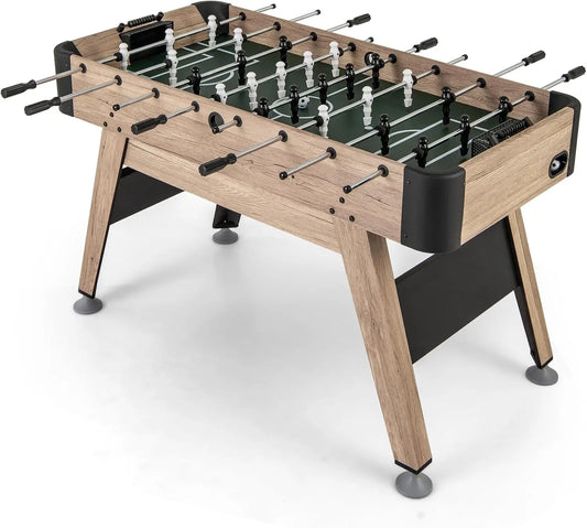 Foosball Table for Adults, with 2 Balls, 26 Players, Adjustable Leg Levelers,