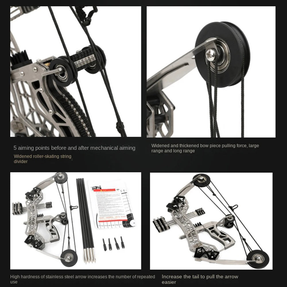 Mini Bow and Arrow Small Compound Bow Target Shooting Beginner's Entry Bow and Arrow
