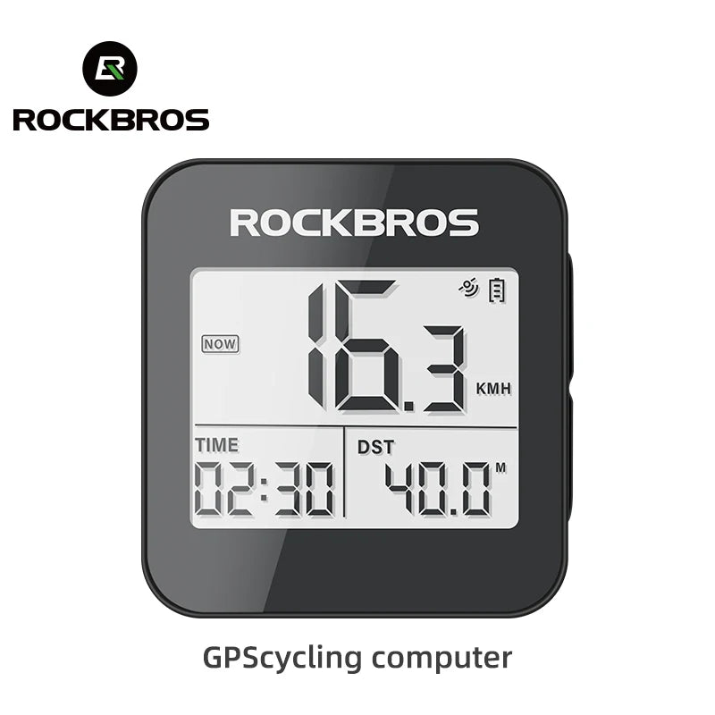 Rockbros Bike Computer GPS Speedometer Waterproof Wireless Stopwatch for Road and MTB