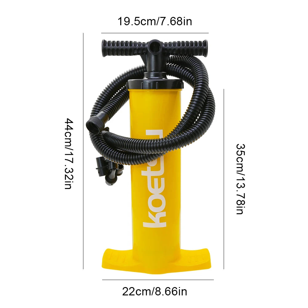 4L Kayak Air Pump Anti Slip Double Action Handheld Inflator