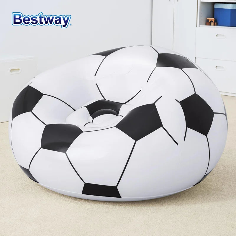 Inflatable Soccer Chair Sofa For Pool Backyard Game Day