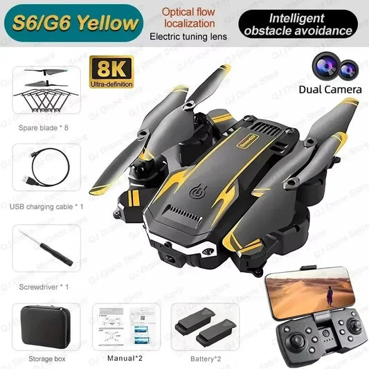QJ GPS Drone S6 G6 4K Foldable Quadcopter HD Camera