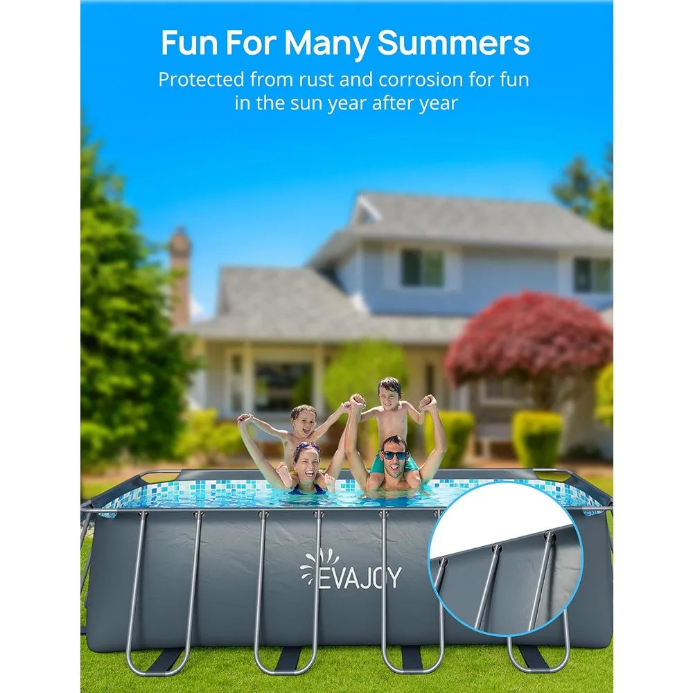 14ft X 7ft X 48in Metal Frame Pool With Pump Ladder