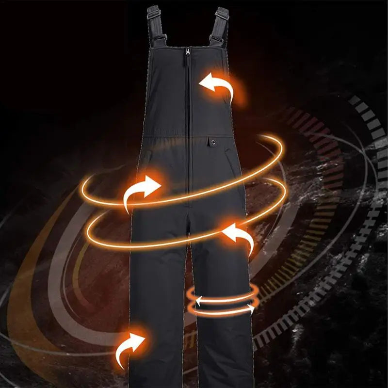 Insulated Ski Pants Overalls Ripstop Warm Comfortable Snow Bibs