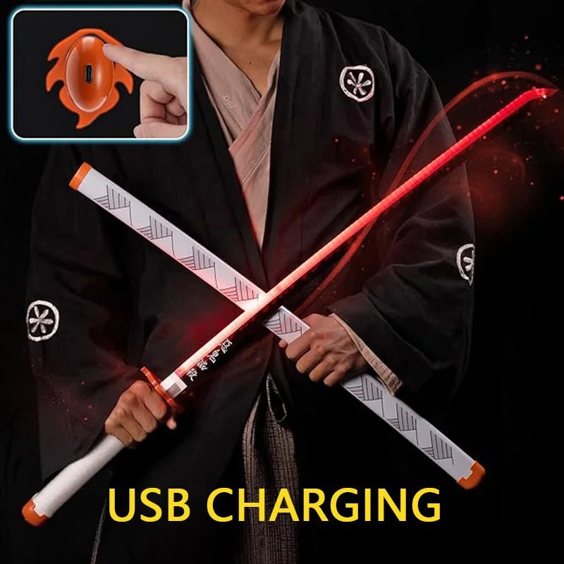 41 Inch Led Light Up Demon Slayer Sword Katana With Belt
