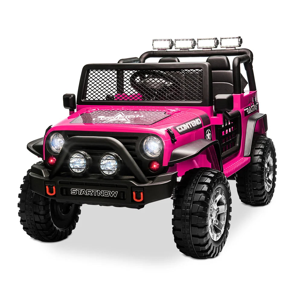 12V Electric Kids Two Seater Truck Pink Remote Control