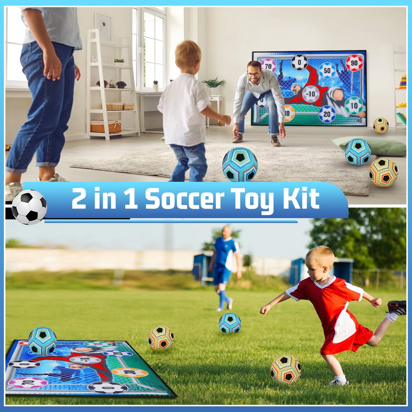 Football Ball Game Set for Kids Indoor Outdoor Soccer Toys