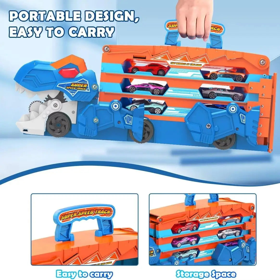 Dinosaur Transport Truck 2 In 1 Ejection Folding Track