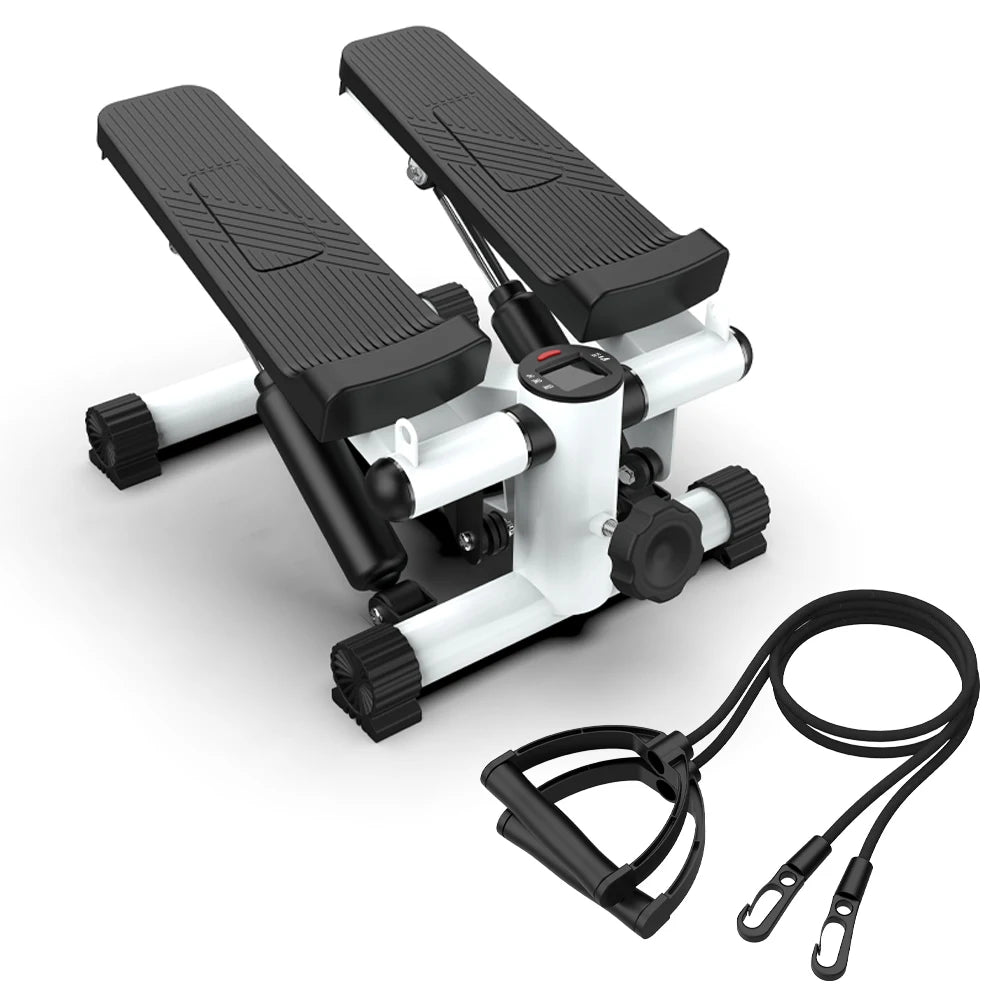 Mini Stepper With Resistance Band 300LBS Hydraulic Fitness LCD Display