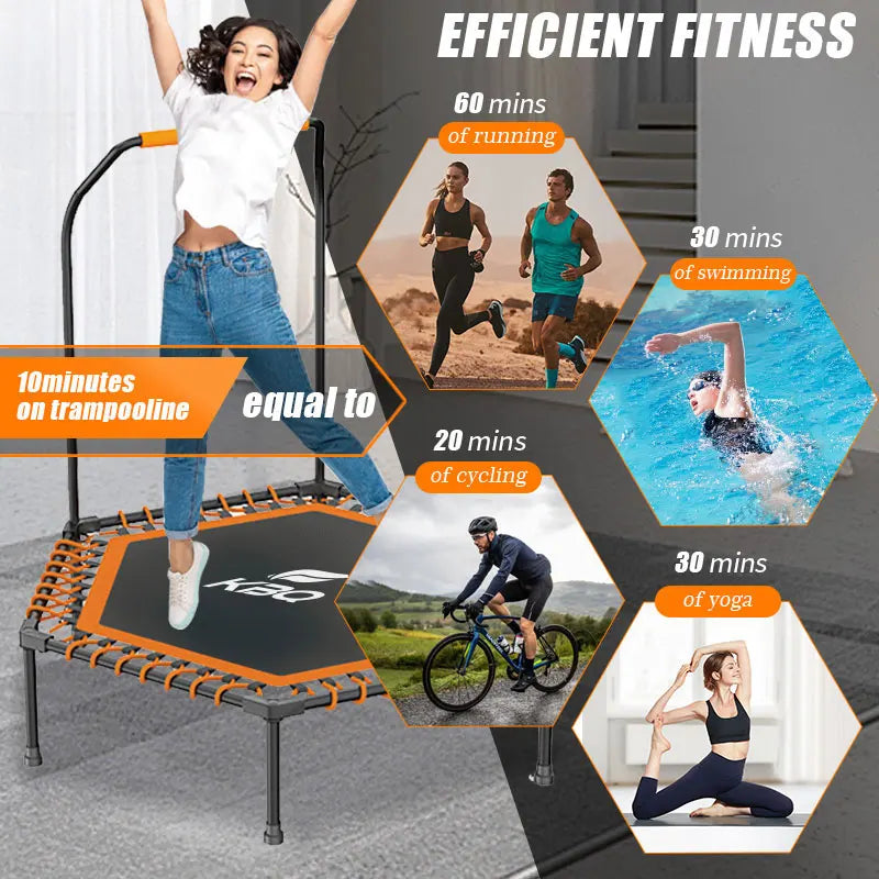 Adult Indoor Fitness Trampoline for Cardio Training