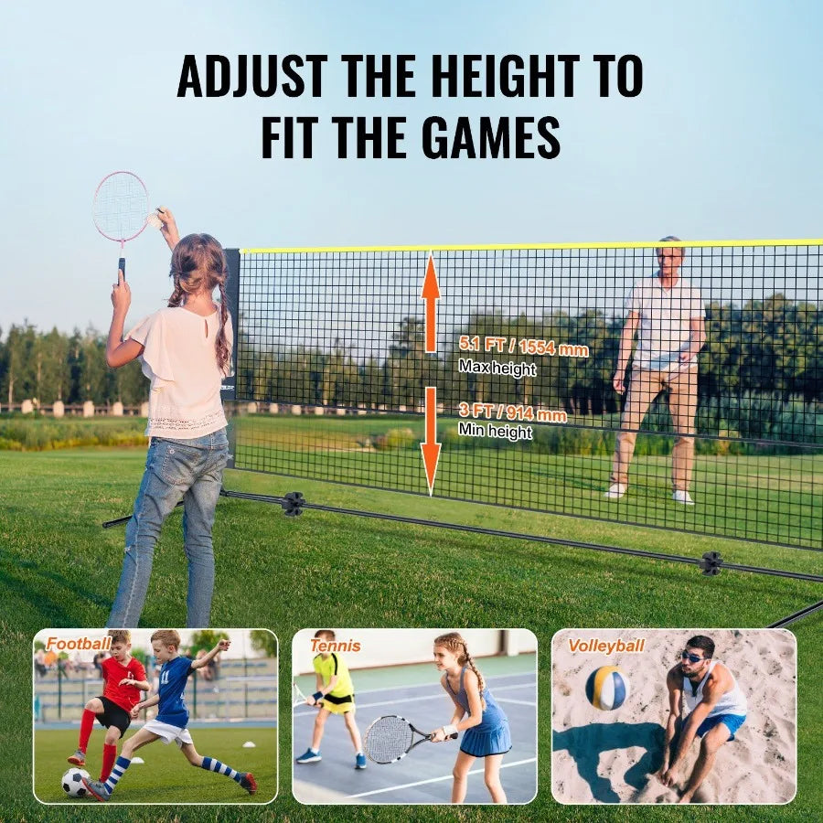Foldable Portable Badminton Net Set For Volleyball Tennis