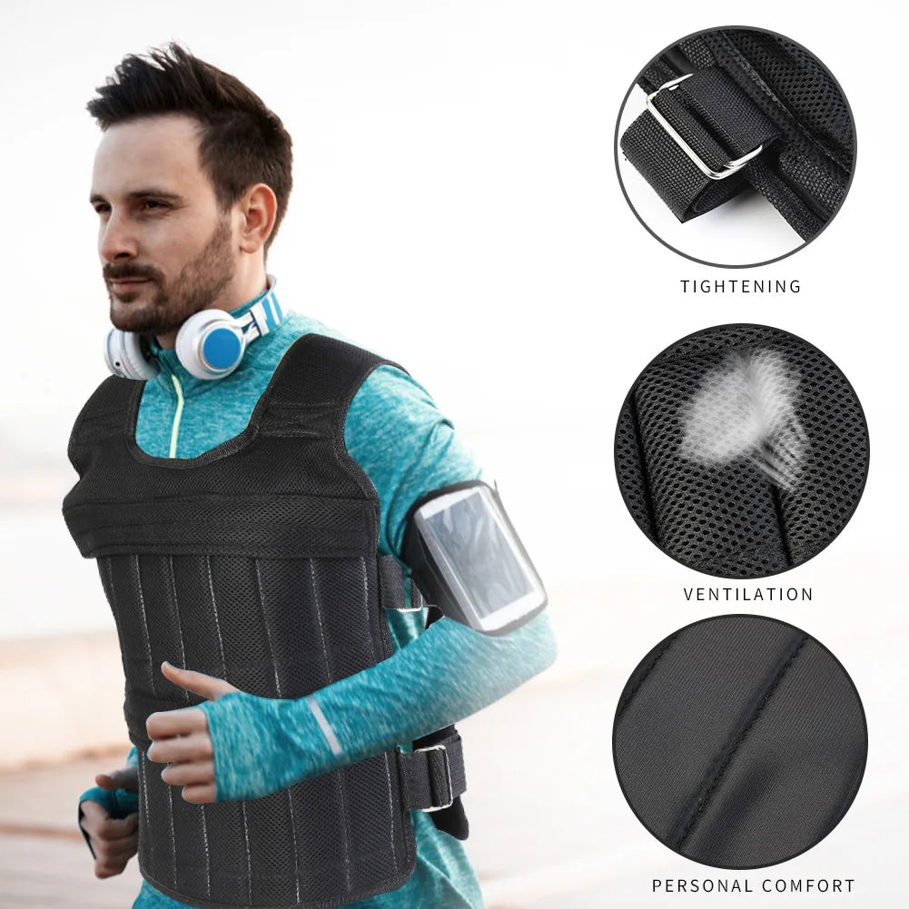 Loading Weight Vest Jacket Sand Clothing for Running Fitness