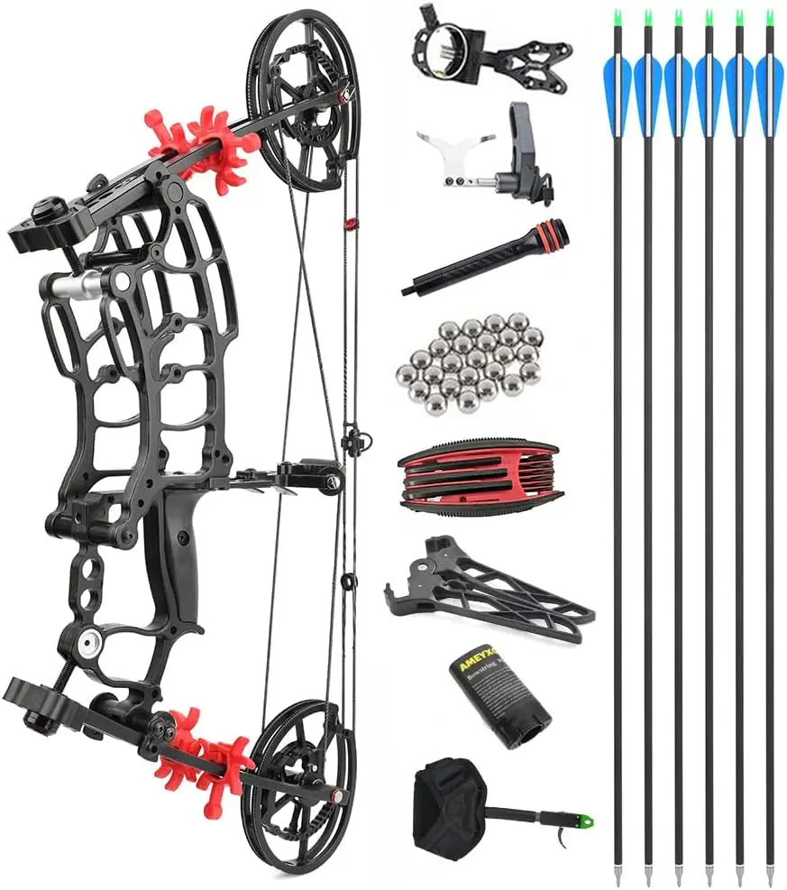type 3 Compound Bow Catapult Bow for Steel Ball and Draw Weight 40-65lbs Adjustable Short-Axis