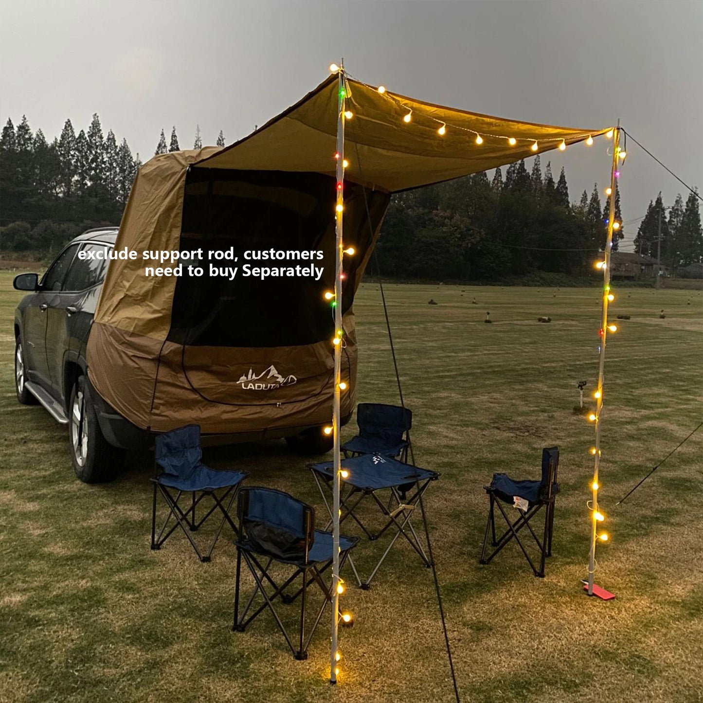 Outdoor Camping Car Tailgate Shade Awning Tent Waterproof