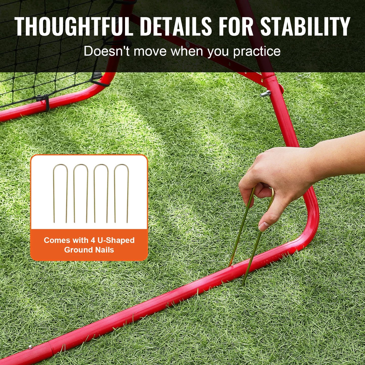 VEVOR Soccer Rebounder Rebound Net Portable Football Training